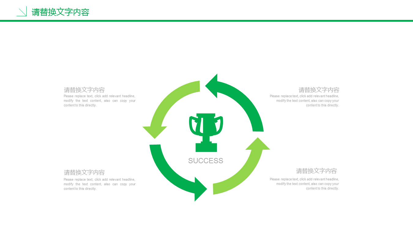 蓝天白云绿草地背景的保护地球PPT模板下载