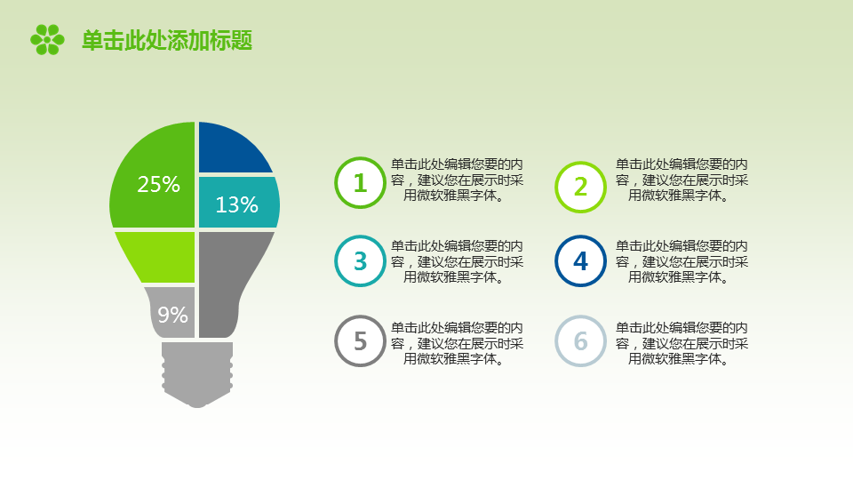 绿色清新草地背景的环境保护幻灯片PPT模板下载