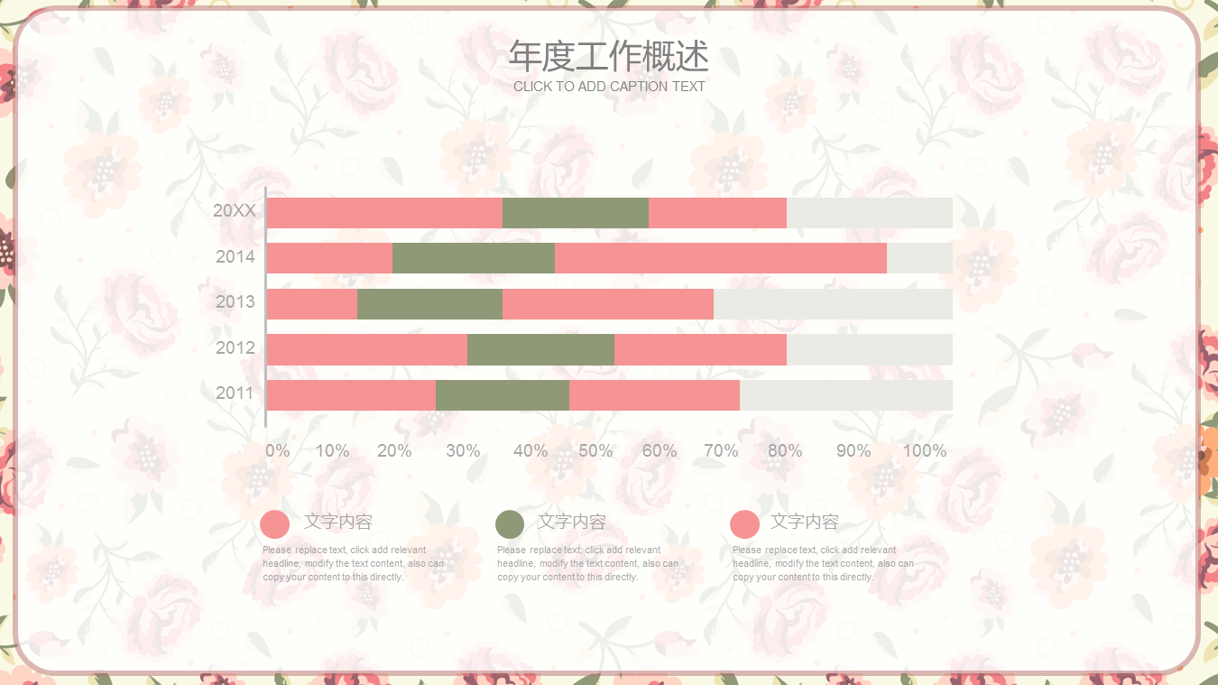 唯美小花背景的清新艺术幻灯片PPT模板下载