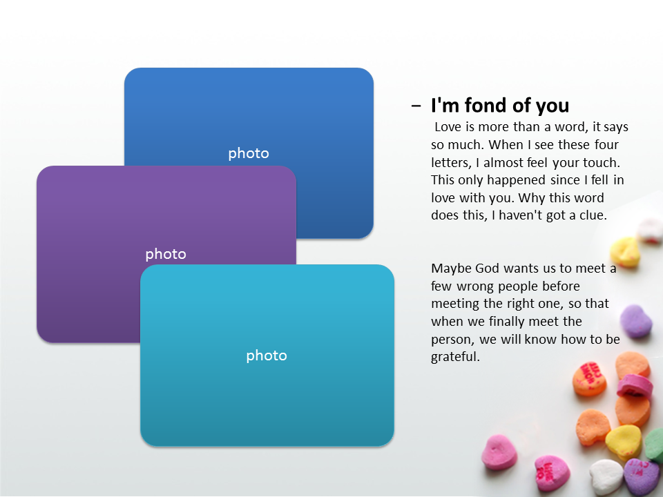 糖果爱心情人节幻灯片PPT模板免费下载