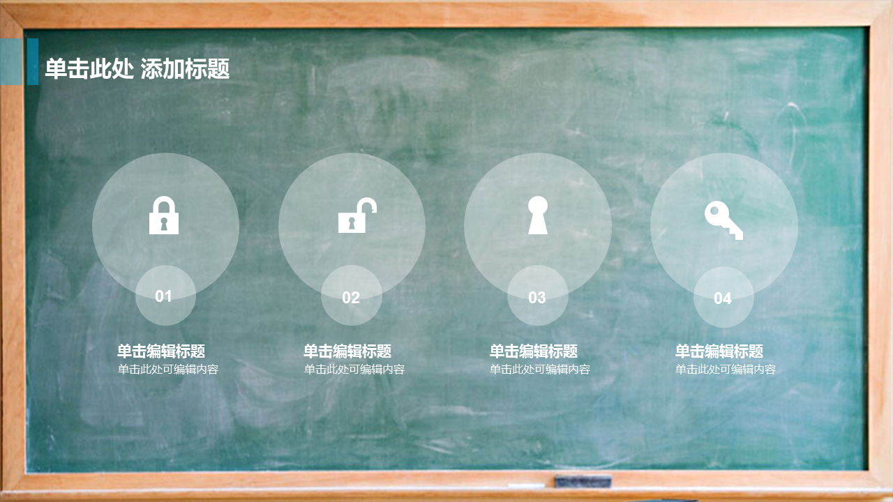 教室黑板背景的教育行业工作总结汇报PPT模板