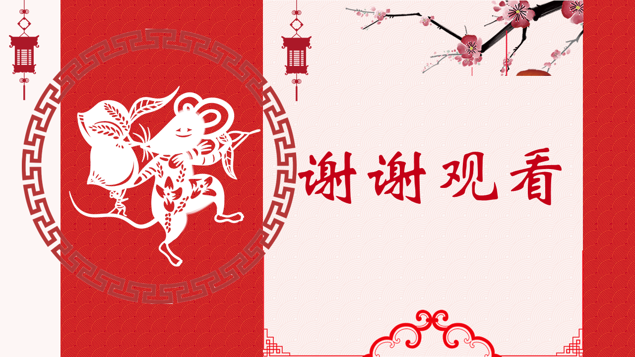 中国传统节日新春快乐年终总结新年计划幻灯片PT模板下载