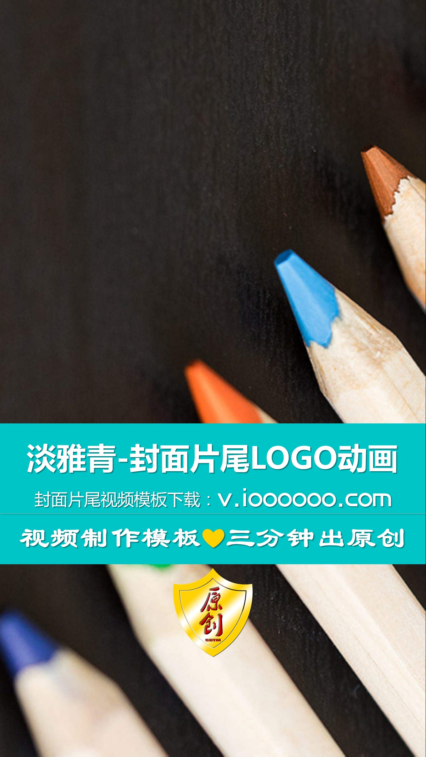 淡雅青片头片尾封面LOGO动画视频PPT模板竖版 (1).JPG