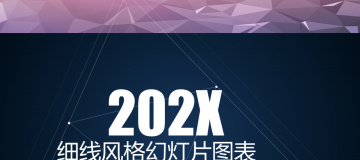 白色细线风格PPT图表免费下载