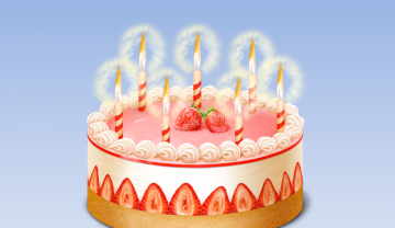 动态生日蛋糕PPT动画背景的生日快乐幻灯片PPT模板免费下载