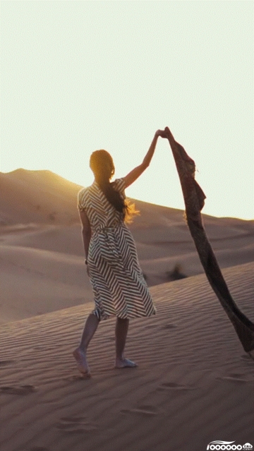 沙漠丝巾竖版720P高清5秒GIF动图新自媒体短视频制作素材下载