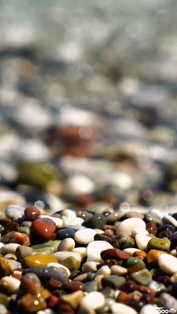 海滩石子竖版720P高清5秒GIF动图新自媒体短视频制作素材下载