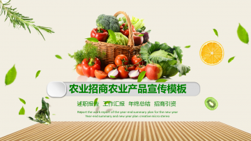 蔬菜农产品背景幻灯片PPT整套模板