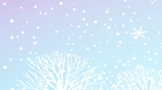 两张雪地大树雪花淡雅PPT背景图片